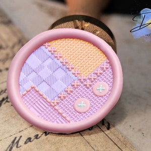 Timbri per sigillo in ceralacca patchwork - decorazione per congedo nuziale/timbro per sigillo busta/decorazione per incartamento regalo/kit per sigillo in ceralacca