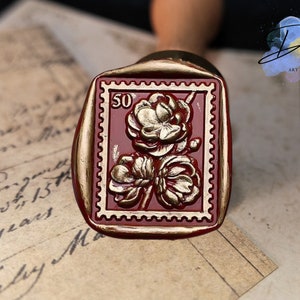 Kirschblüte Wachssiegel Stempel – Blumen Briefumschlag, Hochzeitseinladung, Geschenkverpackung, Frühlingswachsstempel-Set