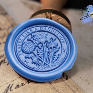 Timbro di ceralacca Dandelion's Promise - Timbro per invito a nozze / Timbro per busta / Confezione regalo / Kit fai da te per sigillo di ceralacca