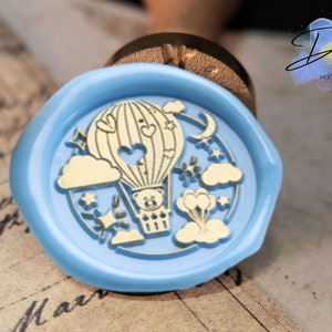 Hete luchtballon teddy bea wax zegel postzegels - bruiloft verlof decoratie/envelop zegel stempel / cadeauverpakking decoratie/lakzegel kit