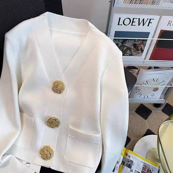 Botones metálicos dorados estilo francés -2 tallas para pantalón/abrigo/chaqueta