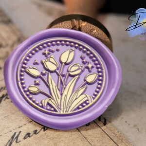 Tulp lakzegelstempels - bruiloftsverlofdecoratie/envelopzegelstempel/cadeauverpakking decoratie/lakzegelkit