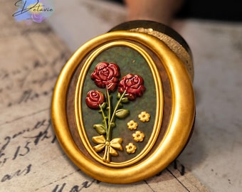Rose wax seal stamps - wedding leave decoration/envelope seal stamp/ gift wrapping decoration/wax seal kit