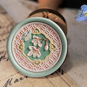 Yulan Magnolie Wachssiegel-Stempel – elegantes Blumendesign für Hochzeitseinladungen, Geschenkverpackungen, Journaling & Kunsthandwerk