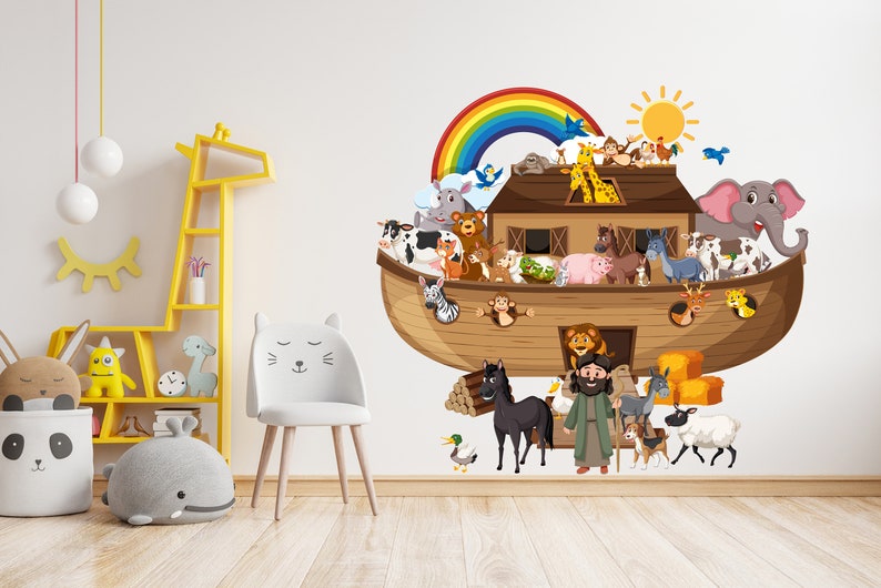 Noahs Ark Sticker Wall Decal by Kinderroom Etsy