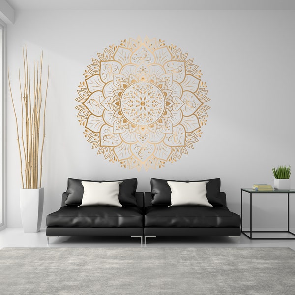 Luxuriöses Mandala Wandtattoo - Elegante Dekoration für Wohnzimmer und darüber hinaus