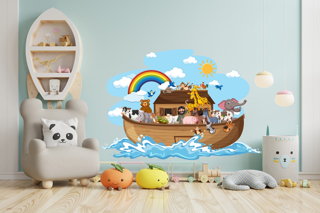 Noah's Ark Wall Decal Nursery Art - Etsy