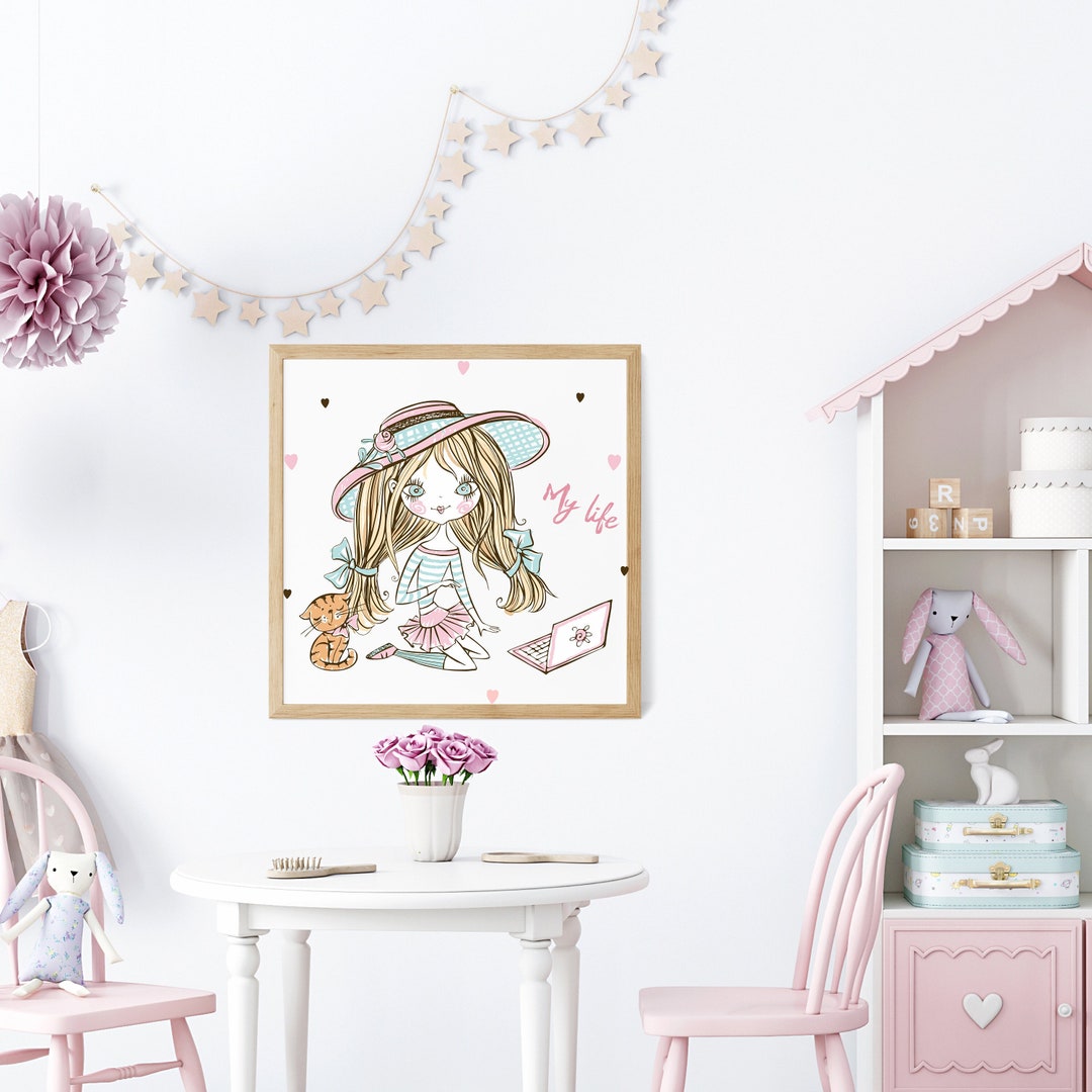 Wall Decals Girl Room Wall D cor Art Teenager Girl Modern Etsy wall-decals-girl-room-wall-d-cor-art-teenager-girl-modern-etsy