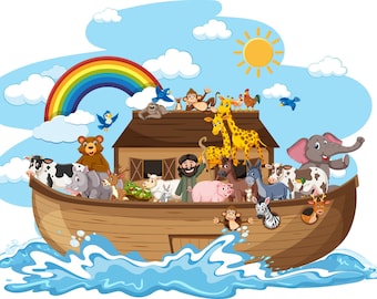 Noah's Ark Clipart: Whimsical Animals PNG (Digital Download)