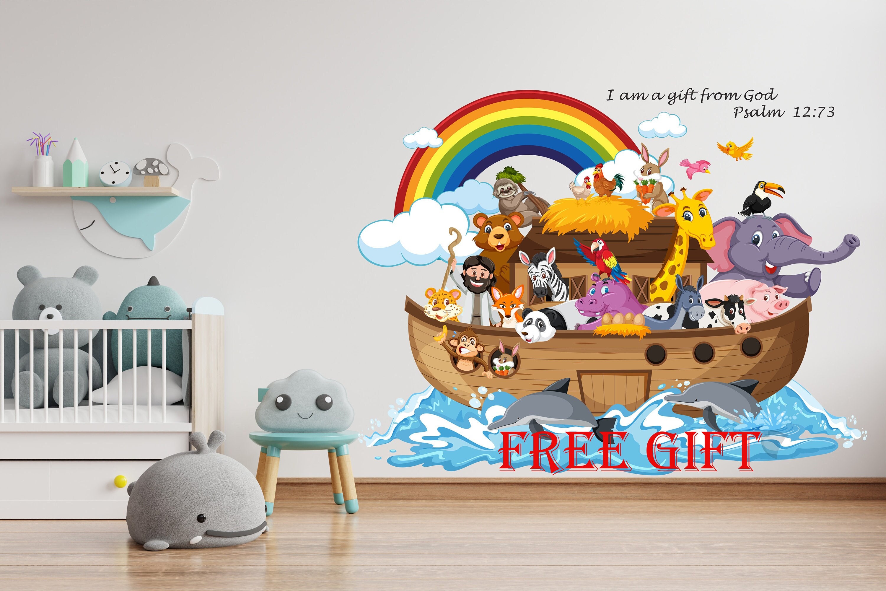 Noahs Ark Sticker Wall Decal by Kinderroom - Etsy