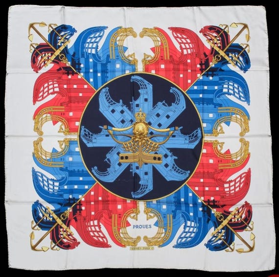 Foulard Hermès Philippe Ledoux. Vintage très bon état.90/90