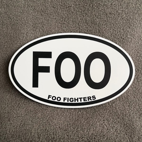 Foo Fighters -  European Style Oval Car Badge