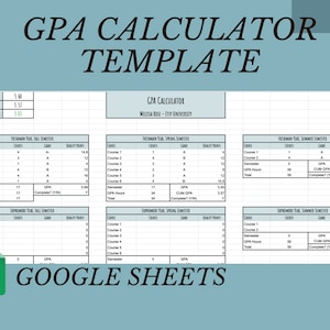 GOOGLE SHEETS College Notenrechner