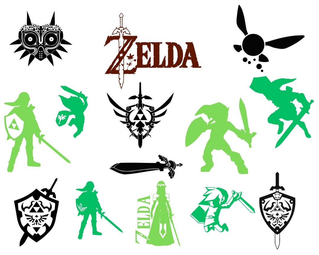 The Legend of Zelda SVG Bundle / Zelda Silhouette Vector Cut Files