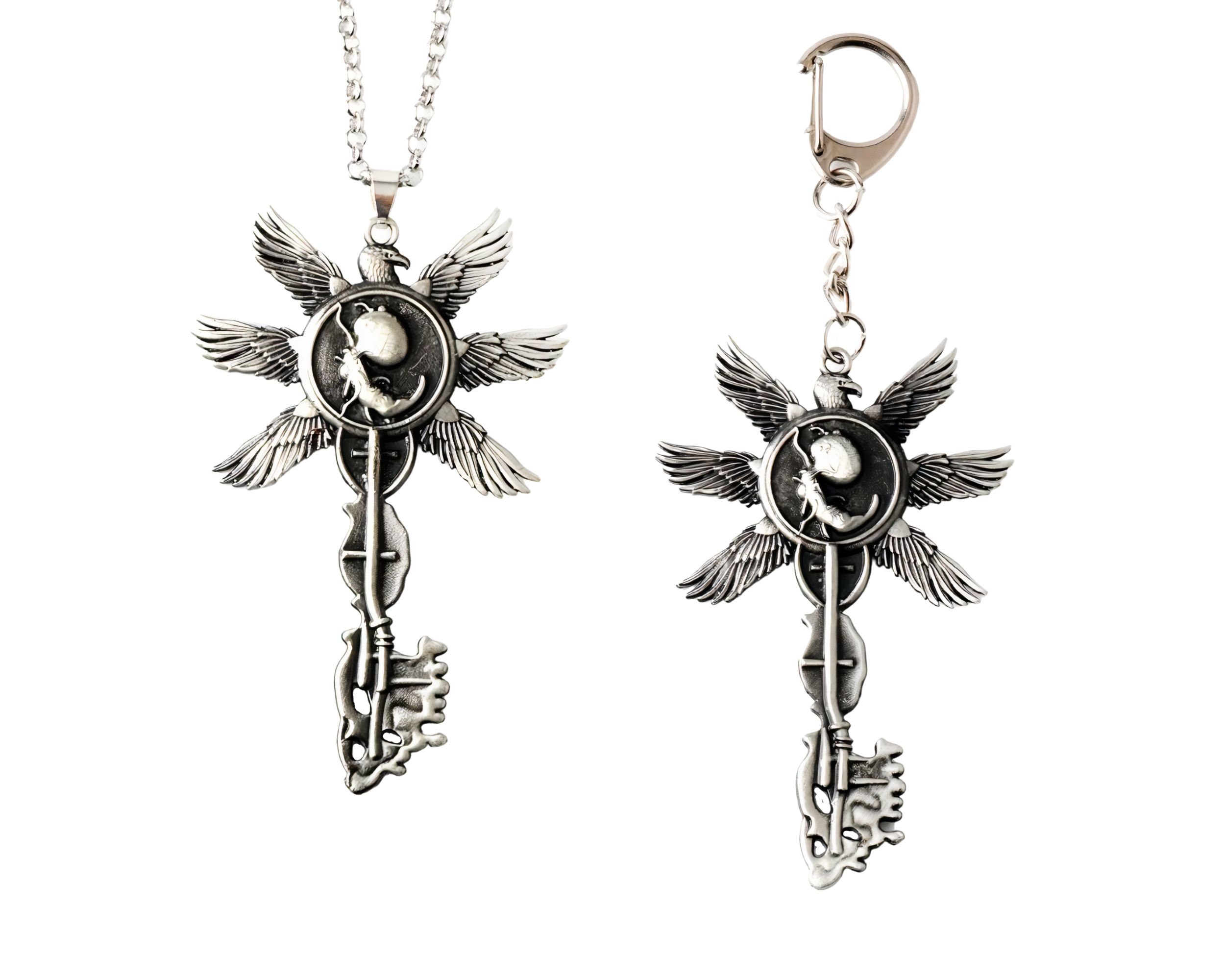 Resident Evil 4 Remake Ashley Eagle Necklace Silver Plated 