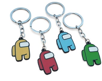 Among Us Keychains 12 Colors 3 Styles Crewmate/ghost/knife/imposter 3D ...