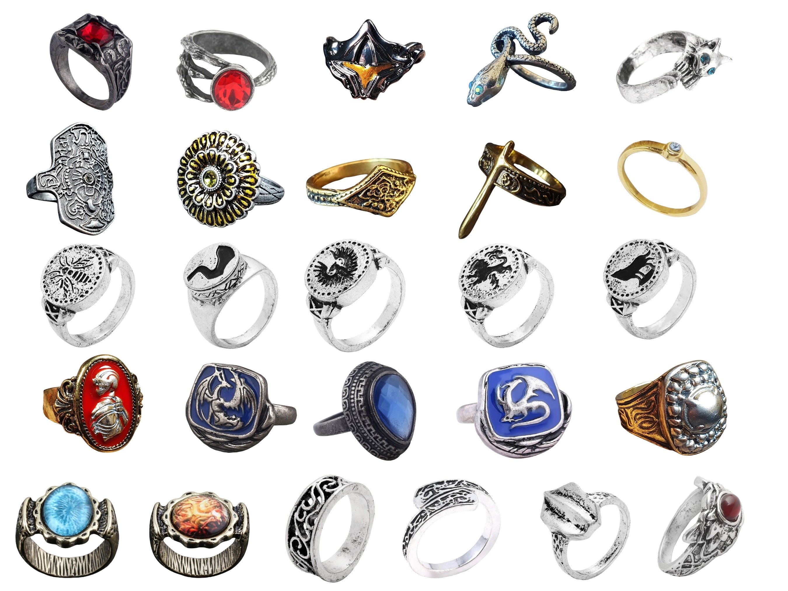Dark Souls Ring Set 26 Rings / Dark Souls 3 Collectible Etsy