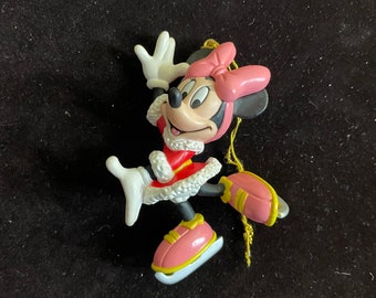 Minnie Mouse Skating as Mrs Claus Walt Disney Santa's Workshop Ornament