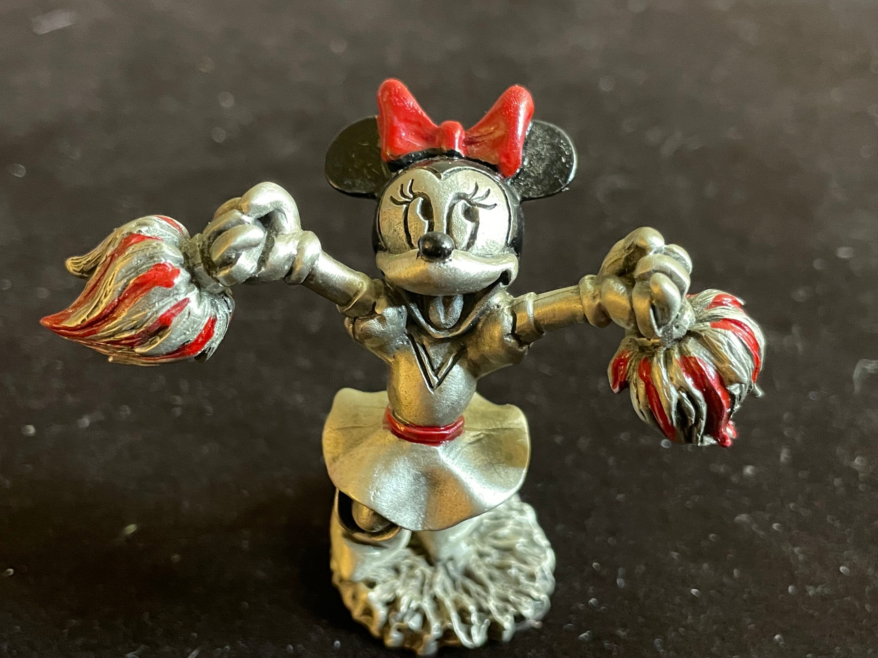 Vintage Walt Disney Cheerleader Minnie Mouse Pewter Figure by Hudson ...
