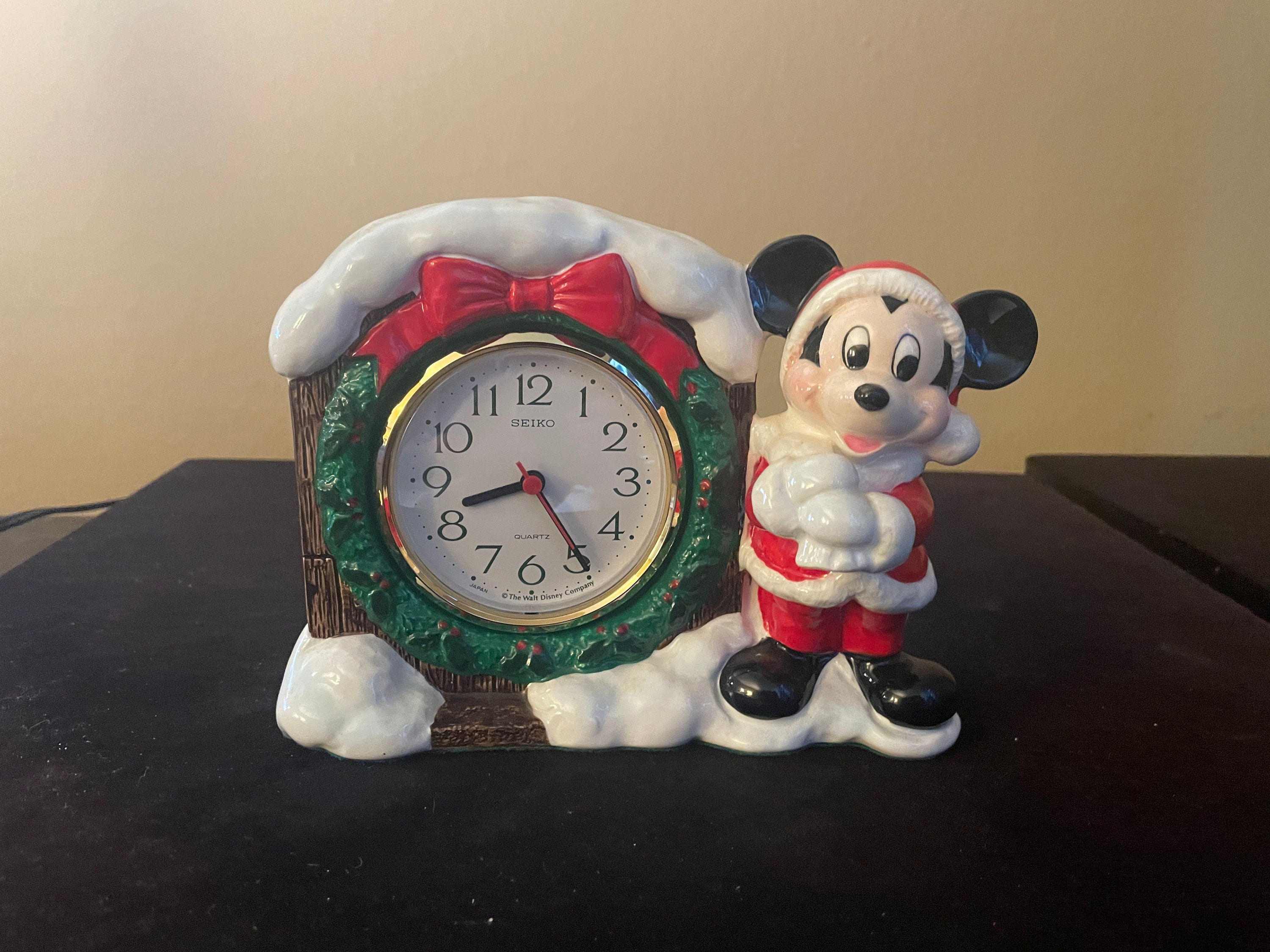 Seiko Mickey Mouse Santa Clock - Etsy Australia