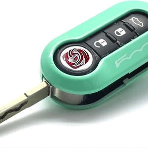 Estuche protector para llavero con brillo compatible con Fiat 500C 500-500L Abarth Grande Brava PANDA STILO LINEA 3 botones
