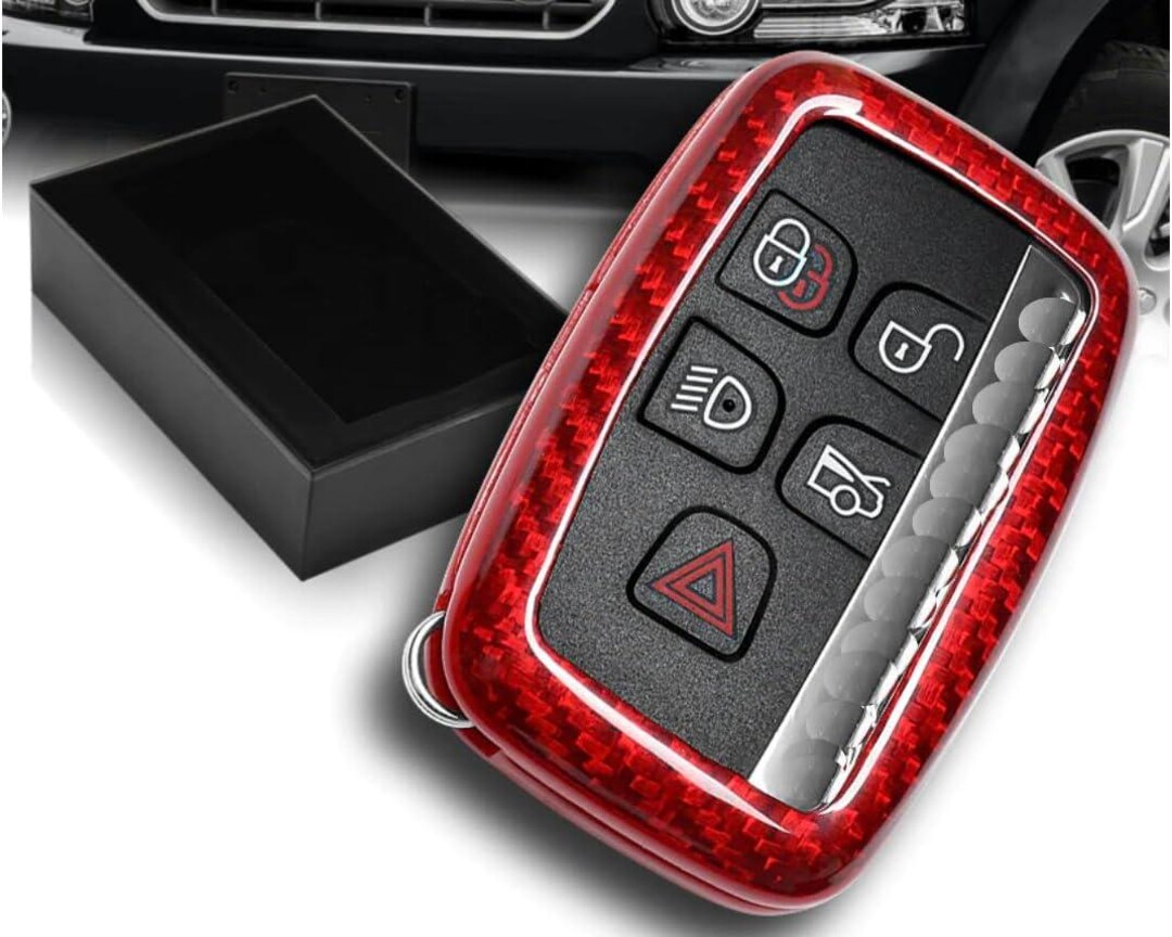 Red TPU Key Fob Case Cover for Land Range Rover and Ghana