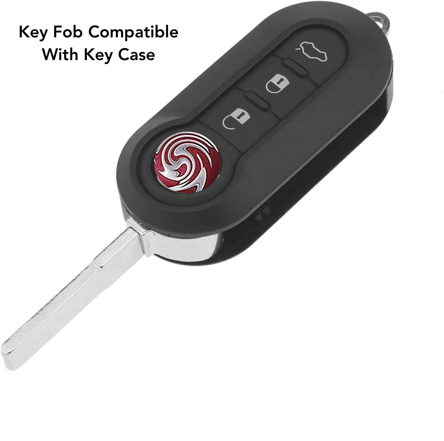 Etui Gloss Key Fob Protector Case Compatible With Fiat 500C 500