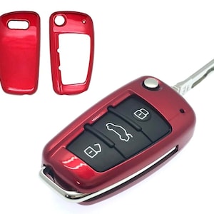 Etui ABS Protective Key Case Compatible with 3 Button Key Flip Fits AUDI  A1 A3 A4 A6 A8 SLINE