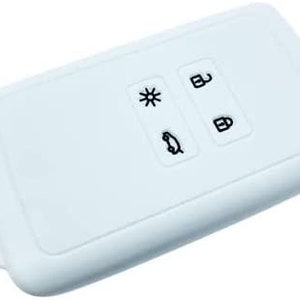 Etui Key Cover Housse de protection en silicone pour Dacia Renanult 4 Button Keyless Card 2016-20 Kadjar Koleos Megane Captur Dancia Blanc