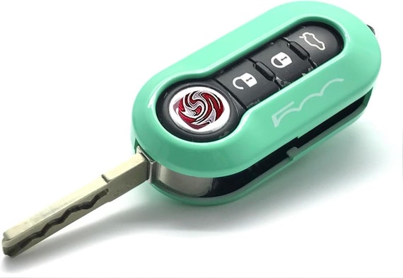 thumbnail image 2 of Gloss White Fob Shell Case For FIAT 500 / 500L / 500X / Abarth – 3-Button Folding Key – IJDMTOY 2 of 6