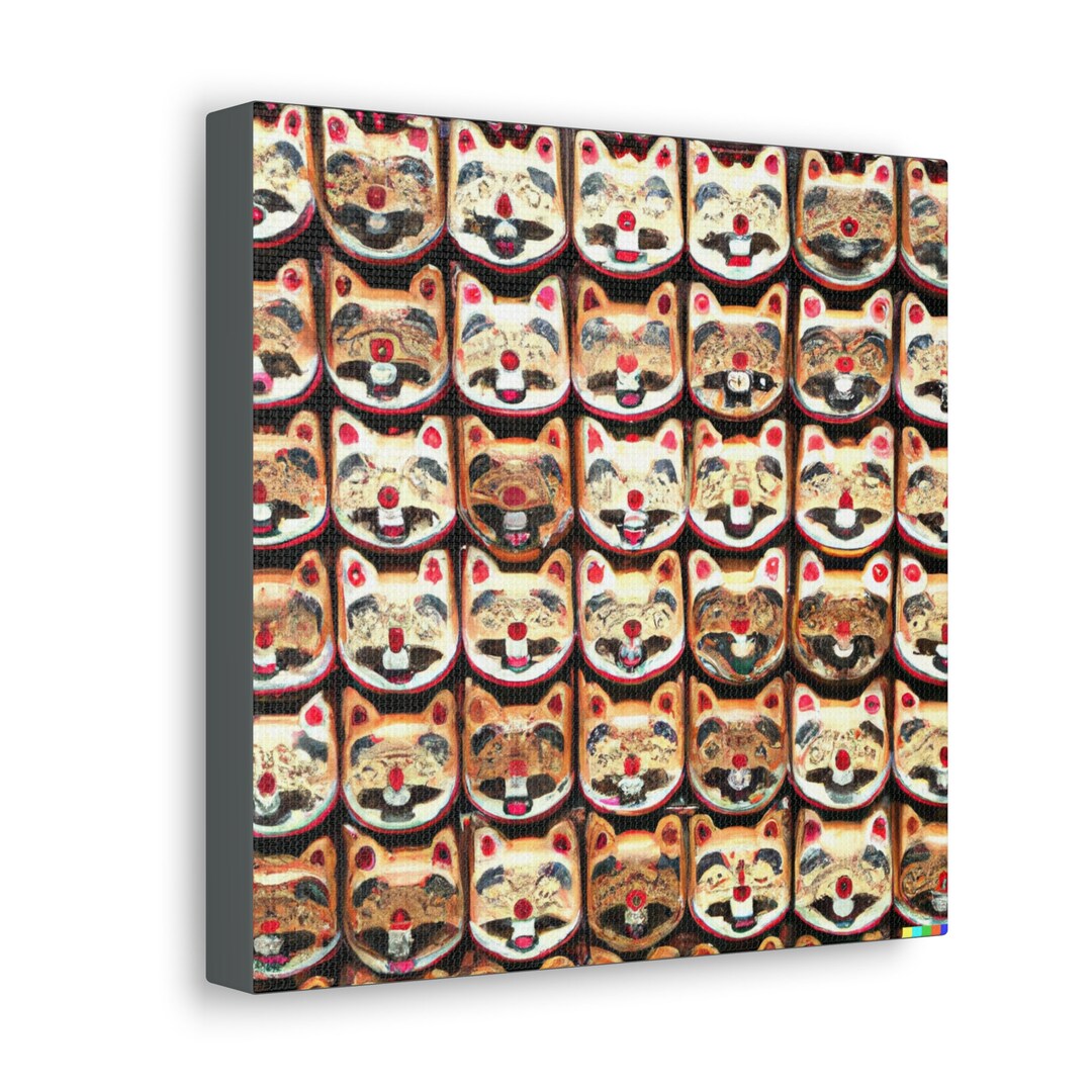 Aztec Wall Art Aztec Art Mexican Art Cat Lovers Canvas Cat Etsy