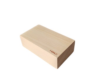 Pair of wooden blocks for rehabilitation exercises, yoga or pilates