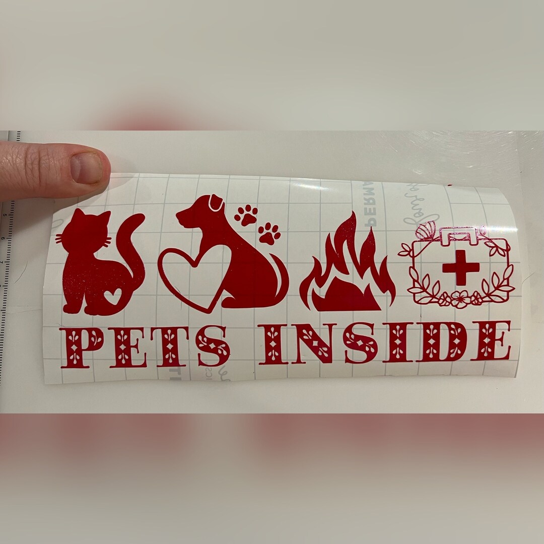 Pet Emergency Decal Etsy