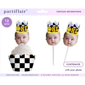 One Happy Dude Cupcake Toppers: First Birthday Photo Decor