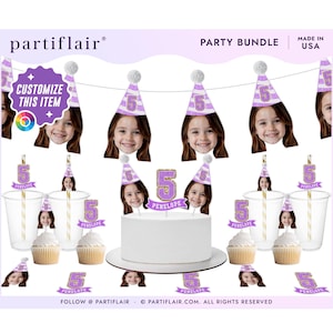 Custom Head Birthday Banner, Custom Birthday Photo Banner, Face Banner, Personalized Birthday Banner Any Age