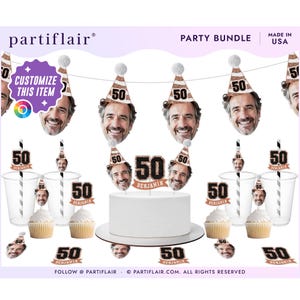 Custom Face Birthday Banner: Personalized Photo Party Decoration