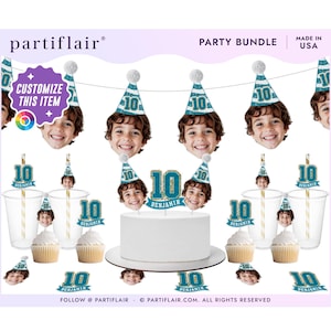 Custom Face Birthday Banner: Personalized Photo Party Decoration