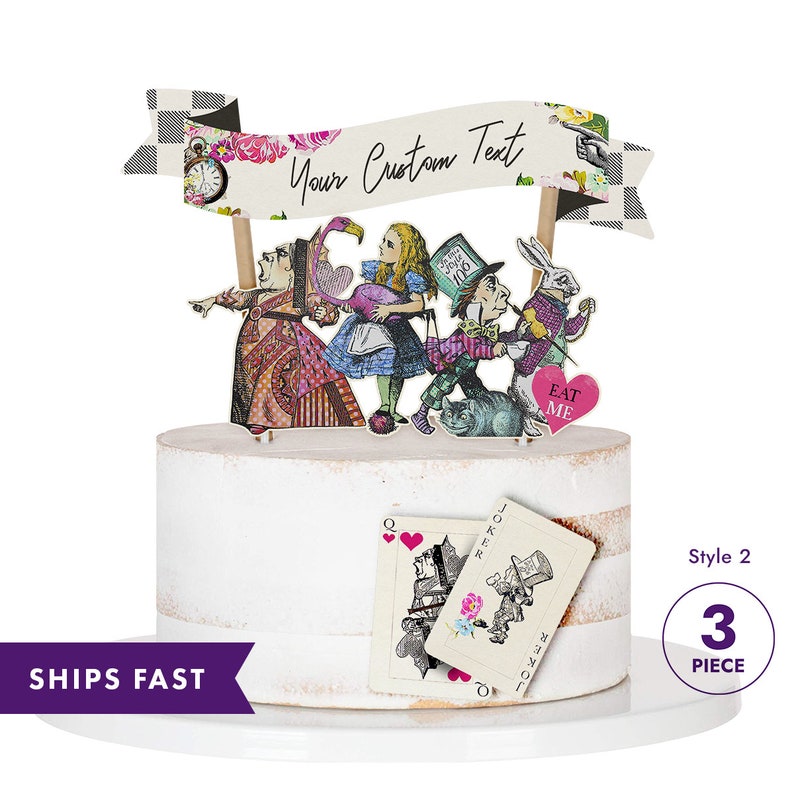 ALICE in Wonderland Cake Topper Alice in Wonderland Etsy