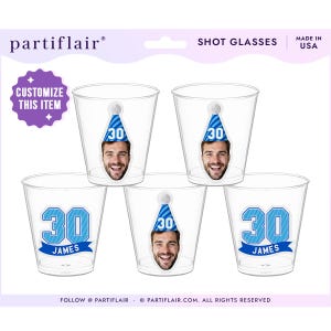 Personalisierte Gesicht Schnapsgläser: Personalisierte Geburtstagsgeschenke
