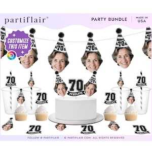 Custom Head Birthday Banner, Custom Birthday Photo Banner, Face Banner, Personalized Birthday Banner Any Age