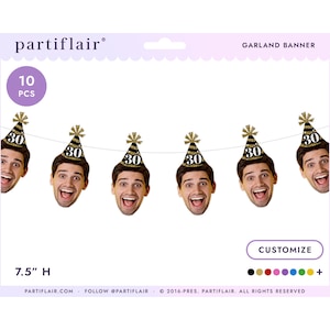 Custom Face Birthday Banner: Personalized Photo Party Decor