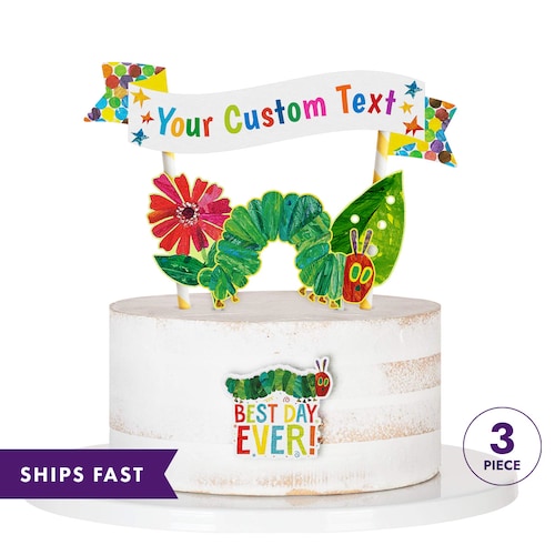Very Hungry Caterpillar Cake Topper Eric Carle Birthday - Etsy