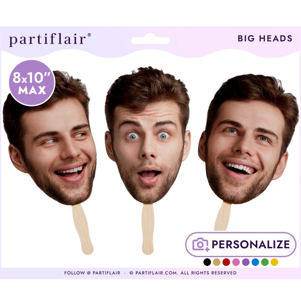 BACHELORETTE Party FACE on a Stick, Big HEADS on a Stick for Birthday Parties, Graduation, sporting events P022401