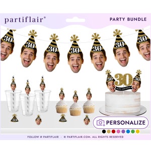 Custom Face Birthday Banner: Personalized Photo Party Decor