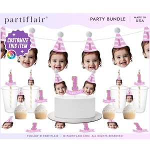 Custom Head Birthday Banner, Custom Birthday Photo Banner, Face Banner, Personalized Birthday Banner Any Age