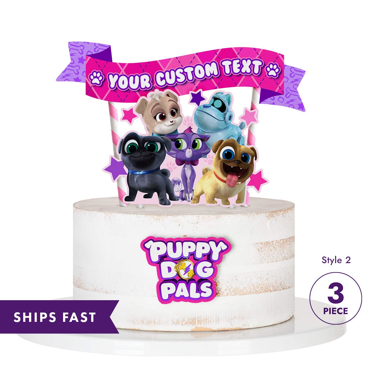 PUPPY DOG PALS Cake Topper Handmade Cake Topper Custom Cake Etsy