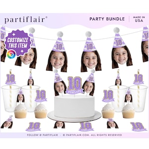 Custom Head Birthday Banner, Custom Birthday Photo Banner, Face Banner, Personalized Birthday Banner Any Age