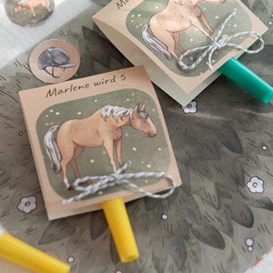 Set di decorazioni per compleanno per bambini con cavallo – scatola a tema – inviti, regalini per feste, decorazioni per la tavola, decorazioni per la stanza