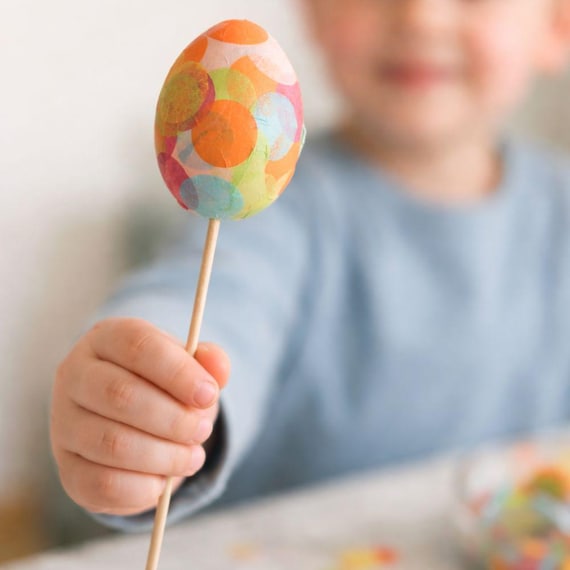 Bastelset für Ostern - Basteln für Kinder - Bunte Ostereier DIY Set