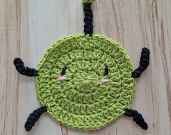 Crochet Junimo Coasters , Cute Crochet , Eco Friendly , Gaming Farming Gift
